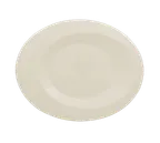 image of RAK Porcelain GIOP25 Oval Giro Plate, 9.25" x 7.88" Rolled Edge Porcelain, Oven Safe - 12/Case