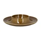 image of RAK Porcelain GNARRP25CA - 9.875" Round Caramel Porcelain Plate, Oven Dishwasher Safe - 6/Case