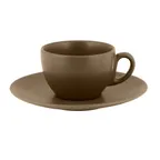 image of RAK Porcelain GNCLSA02CR Genesis Mat Round Saucer 6-3/4" Dia Porcelain Microwave Safe - 12/Case