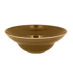 image of RAK Porcelain GNCLXD23CA - 9" Round Deep Porcelain Bowl, 10.8 oz, Caramel Finish, General Use, 6/Case