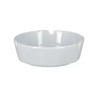 image of RAK Porcelain HMPASAT01 Helm Ashtray, 4" Diameter White Porcelain, Multi‑Appliance Safe - 12/Case