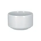 image of RAK Porcelain HMPASCS02M - Helm Cream 10-1/8 oz Porcelain Soup Cup, Stackable, Oven Safe - 12/Case