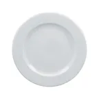 image of RAK Porcelain HMPASFP21 Helm Plate, 8¼" Round Flat Edge White Porcelain Fridge/Freezer Safe - 12/Case