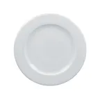 image of RAK Porcelain HMPASFP24 Helm Plate, 9-3/8" Round Flat Edge White Porcelain Dinner Plate - 12/Case