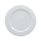 image of RAK Porcelain HMPASFP25 Helm Plate, 9-7/8" Round Flat Edge White Porcelain, Dishwasher Safe - 12/Case