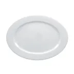 image of RAK Porcelain HMPASOP34 Oval Plate 13.25" x 9.63" White Porcelain, Oven & Microwave Safe - 6/Case