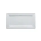 image of RAK Porcelain HMPASRW29 Plate, 11"3/5 x 6"3/10 White Porcelain, Oven Microwave Safe - 12/Case