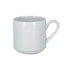 image of RAK Porcelain HMPASSC20V Helm Coffee Cup, 6.75 oz Porcelain, Stackable, Oven/Microwave Safe - 12/Case