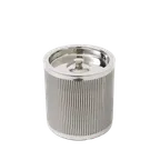 image of RAK Porcelain IB6117SE Ice Bucket 7.48" L x 6.1" W x 6.29" H 67.2 Oz (2-3 Qt) Silver Metal - 1/Case