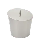 image of RAK Porcelain IB8901SL Ice Bucket With Lid, 7.08" D x 6.69" H, 67.2 Oz (2-3 Qt) Silver Metal - 1/Case