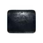 image of RAK Porcelain KRAURX33 - Rectangular Plate, 13" x 10-5/8", Black Porcelain, Dishwasher Safe - 6/Case