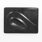 image of RAK Porcelain KRCRRP1IN China Plate 12.6" x 9.45" Black Porcelain, Oven/Microwave Safe - 6/Case