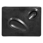 image of RAK Porcelain KRCRRP2IN2 Black Plate, 12.6" x 9.45", Two‑Zone, Oven/Microwave Safe - 6/Case