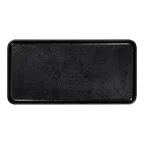image of RAK Porcelain KRFTRTF24 Rectangular Plate, 9.45" L x 3.15" W, Porcelain Karbon Finish Edge - 6/Case