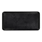 image of RAK Porcelain KRFTRTF32 Fractal Rectangular Plate, 12.6" x 6.3", Porcelain Karbon Finish - 6/Case