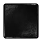 image of RAK Porcelain KRFTSFP08 Square China Plate, 3.15" x 3.15" Flat Edge Porcelain Karbon Finish - 12/Case