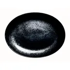 image of RAK Porcelain KRNNOP36 - Oval Karbon Platter, 14" x 10" Black Porcelain, Dishwasher Safe - 6/Case