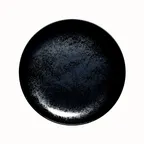 image of RAK Porcelain KRNNPR21 - 8¼" Round China Plate, Coupe Rim, Black Porcelain, Dishwasher Safe - 12/Case