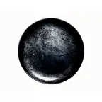 image of RAK Porcelain KRNNPR29 - 11-3/8" Round Flat Coupe Porcelain Plate Black, Dishwasher Safe - 12/Case