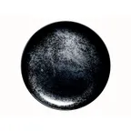 image of RAK Porcelain KRNNPR31 - 12"¼ Round Flat‑Edge Coupe Porcelain Plate, Black, Dishwasher Safe - 6/Case