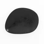 image of RAK Porcelain KRSHFP21 Free-Form China Plate, 7.875" x 6.3", Black Porcelain, Oven-Safe - 12/Case