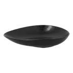image of RAK Porcelain KRSHSB25 - Black Salad Bowl 9.85" L x 8.25" W, 25 oz, Oven‑Microwave Safe - 12/Case