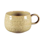 image of RAK Porcelain KSCU25OC - Krush Coffee Cup, 7.8 oz 3.65" Dia x 2.35" H, Ocher Porcelain - 12/Case