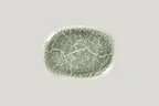 image of RAK Porcelain KSOP25SG - Oval Krush Platter 9.85" x 7.3" Sage Porcelain Coupe Rim, 12/Case