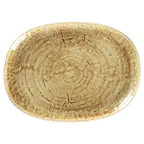 image of RAK Porcelain KSOP28OC - Oval Krush Platter 11" x 8.05" Porcelain Coupe Rim Ocher - 6/Case