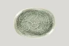 image of RAK Porcelain KSOP32SG - Oval Krush Platter 12.6" x 9.25", Coupe Rim, Sage Porcelain - 6/Case