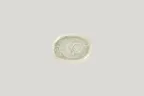 image of RAK Porcelain KSOSA15CL - Oval Krush Saucer, 5.9" L x 4.35" W, Celadon Porcelain, 12/Case