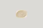 image of RAK Porcelain KSOSA15VL - Oval Krush Saucer, 5.9" L x 4.35" W, Vanilla Porcelain, 12/Case