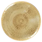 image of RAK Porcelain KSRP30OC Krush Plate, 11.8" Round Flat Coupe Rim Porcelain, Ocher - 6/Case