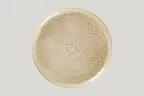 image of RAK Porcelain KSRP30VL - 11.8" Round Flat Coupe Rim Porcelain Plate, Vanilla Finish - 6/Case