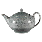 image of RAK Porcelain KSTP70IN - 23.66 oz Indigo Porcelain Krush Teapot with Lid, 18-26 oz Capacity - 1/Case