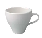 image of RAK Porcelain LRCU18 Lyra Cup, 6.5 oz Non‑Stackable Porcelain, Dishwasher & Microwave Safe - 12/Case