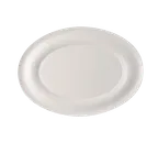 image of RAK Porcelain LROP32 Lyra Oval Plate, 12½" x 9" Porcelain, Dishwasher & Microwave Safe - 6/Case