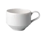image of RAK Porcelain LRSC27 Lyra Cup, 9 oz (3‑5/8") Stackable Porcelain Dinnerware Cup - 12/Case