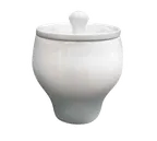 image of RAK Porcelain LRSU27 - Lyra Sugar Bowl with Lid, 9 oz Porcelain, Dishwasher Safe, 6/Case