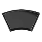 image of RAK Porcelain LXBS30BK Concept Platter, 11"-4/5" x 10"-1/4", Black, Dishwasher Safe - 4/Case