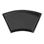 image of RAK Porcelain LXBS51BK B. Concept Platter, 20" x 11" Porcelain Black, Microwave Safe - 4/Case