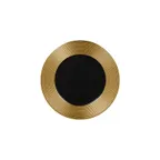 image of RAK Porcelain MFEVFP22GB Round Plate, 8.625" Diameter, Flat Embossed Gold Rim, Porcelain, - 12/Case