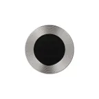 image of RAK Porcelain MFEVFP22SB Round Plate, 8-5/8" Diameter, Embossed Silver Rim, Edge Porcelain - 12/Case