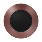 image of RAK Porcelain MFEVFP33BB Round Plate 13" Diameter Embossed Rim Black Bronze Porcelain - 6/Case
