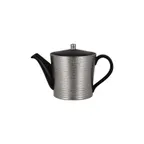 image of RAK Porcelain MFEVTP40SB - Metal Fusion Teapot 13.55 oz Silver Embossed Porcelain with Lid - 1/Case