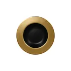 image of RAK Porcelain MFFDDP23GB Metal Fusion Round Plate, 9.5" Deep Rim, Porcelain Gold Finish - 12/Case