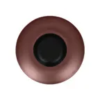 image of RAK Porcelain MFFDGD26BB Metal Fusion Plate, 10.25" Round Deep Rim, Black Bronze Porcelain - 6/Case