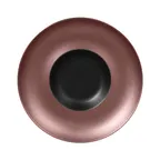 image of RAK Porcelain MFFDGD29BB - Fusion Plate, 11.4" (11-2/5") Deep Rim, Black/Bronze Porcelain - 6/Case