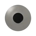 image of RAK Porcelain MFFDGF29SB Fusion Plate, 11.4" Round Wide Rim, Black/Silver Finish - 12/Case