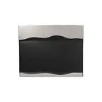 image of RAK Porcelain MFMRRP25SB Fusion Plate, 9.75" x 7.875", Porcelain, Black/Silver Finish - 12/Case
